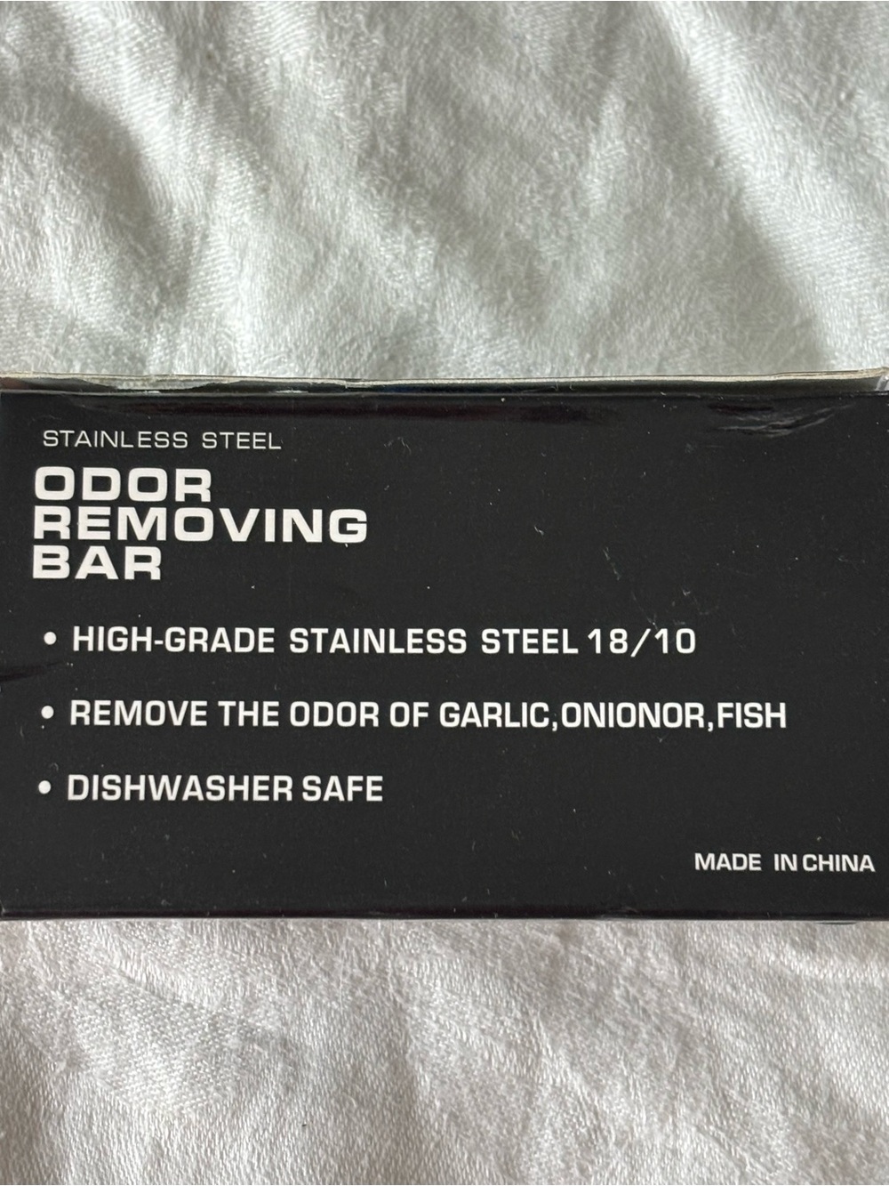Stainless Steel Odor Removing Bar - Black